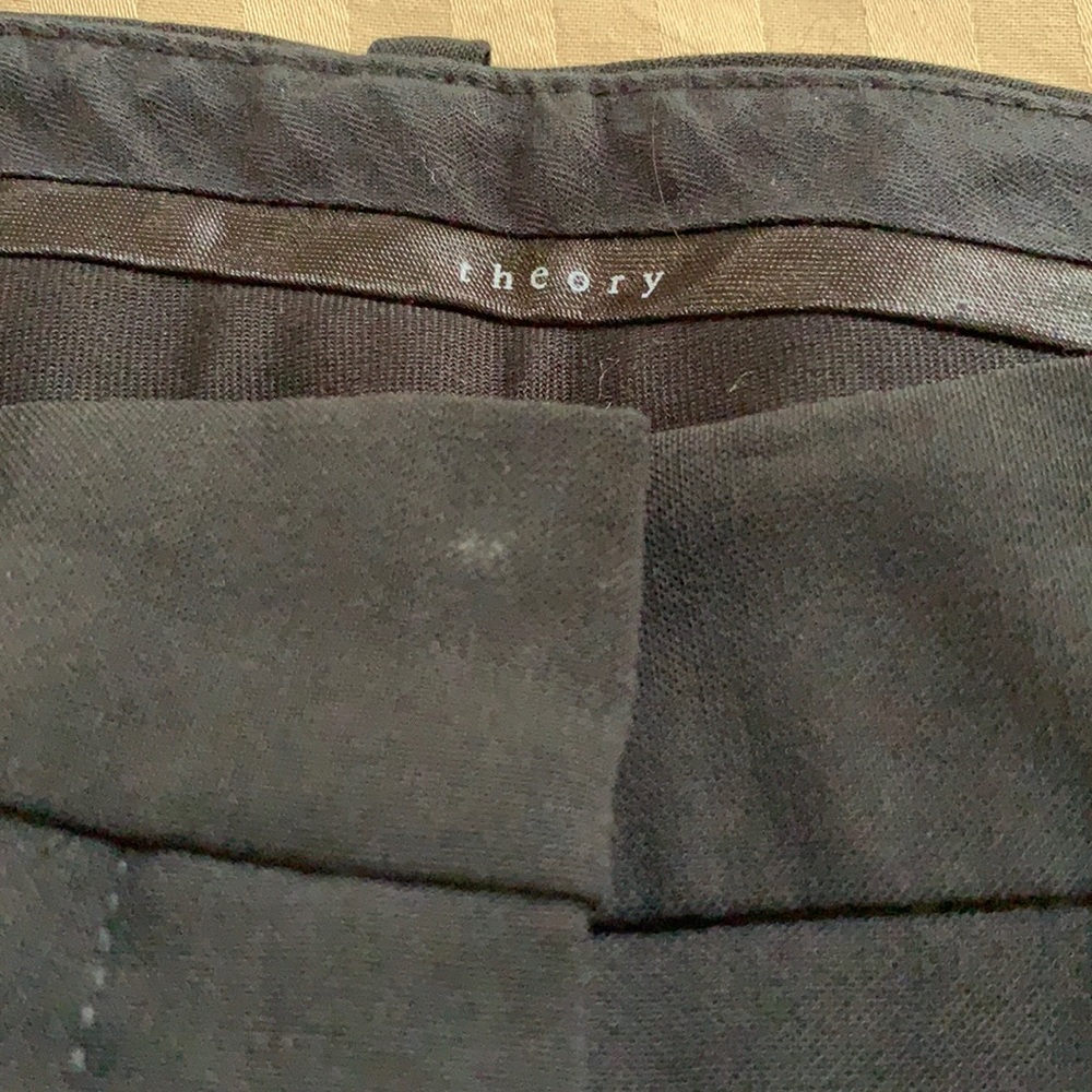 Theory black trousers